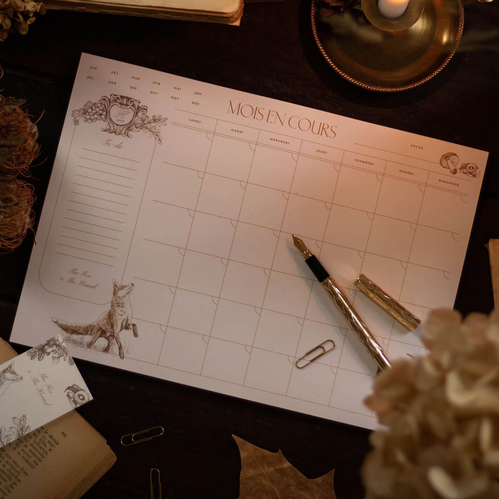 Planning mensuel - The Fox & The Hound
